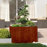 Doniczka Rusty 120x80x80 cm Stal nierdzewna