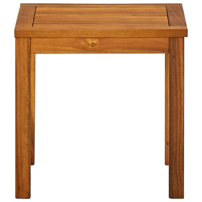 vidaXL Leżak ze stolikiem, lite drewno akacjowe i tkanina textilene