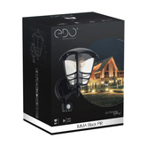 Ogrodowa oprawa elewacyjna kinkiet  z czujnikiem ruchu IMMA BLACK SENSOR E27 czarny IP44 EDO777381 EDO Solutions