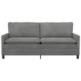Sofa ciemnoszary 196 x 81 x 87,5 cm Welur