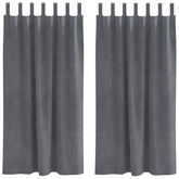 Zasłony zaciemniające 2 pcs Jasnoszary 140 x 175 cm Aksamit