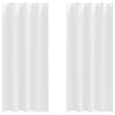 Firany blackout z kółkami 2 pcs Czysta Biała 245 x 140 cm