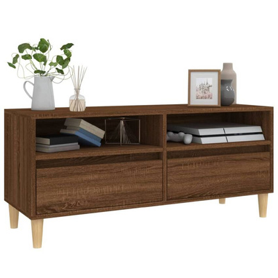 vidaXL Szafka pod TV, brązowy dąb, 100x34,5x44,5 cm