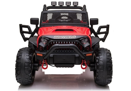 Auto Terenowe Na Akumulator Jeep JC666 Światła LED MP3 Pilot Czerwony