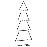 vidaXL Metalowa choinka świąteczna, do dekoracji, czarna, 90 cm model standard