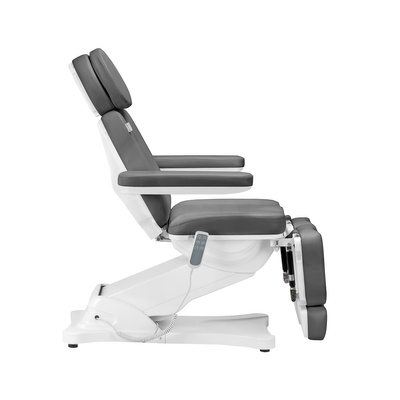 Elektryczny fotel kosmetyczny SILLON CLASSIC 3 silniki z kołyską pedi szary 148293