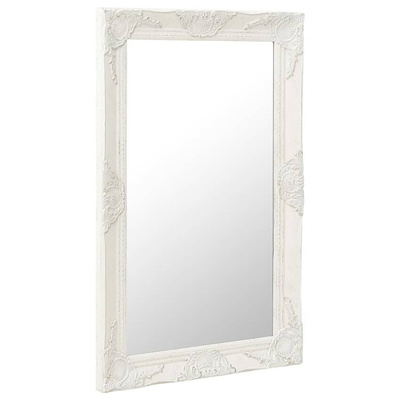vidaXL Lustro ścienne w stylu barokowym, 50x80 cm, białe