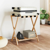 Stojak na bagaż, 68x38x58 cm, bambusowy