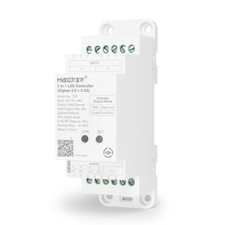 MiBoxer TZ2 Sterownik Taśm LED na szynę DIN 2w1 MONO/CCT Zigbee 3.0 +2,4GHz