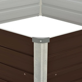 Donica do podniesionej grządki, brązowa, 129x129x46 cm, stal