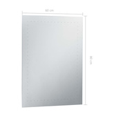 vidaXL Ścienne lustro łazienkowe z LED, 60 x 80 cm