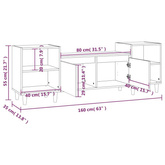vidaXL Szafka pod TV, biała, 80x36x50 cm, materiał drewnopochodny