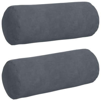 Poduszki Wałkowe 2 pcs Ciemnoszary ? 15 x 40 cm