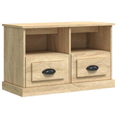 vidaXL Szafka pod TV, dąb sonoma, 80x35x50 cm, materiał drewnopochodny