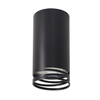 Lampa sufitowa tuba czarna metalowa GU10 pojedyncza