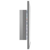 vidaXL Lustro łazienkowe LED, wysoki połysk, szare, 40x8,5x37cm, akryl