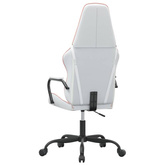 vidaXL Fotel gamingowy, biało-różowy, sztuczna skóra model standard