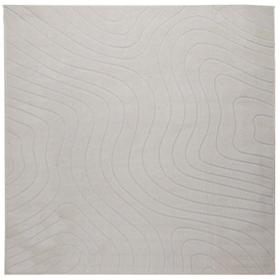 Dywany pokojowe Kwadrat PALMERAS Kremowy 120 x 120 cm Poliester