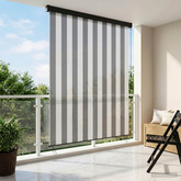 Roleta Antracytowy i biały 180 x 250 cm Materiał i Aluminium