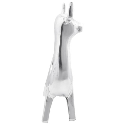 Rzeźba byka Srebrny 22 x 9,5 x 34 cm Aluminium
