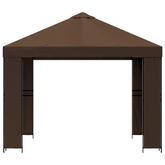Altana 3 x 3 m brązowy Poliester i Stal 190 gsm