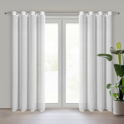 Firana Tulsa biała 140x250