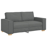Sofa 2-osobowa Ciemnoszara 180x78x84 cm Tkanina