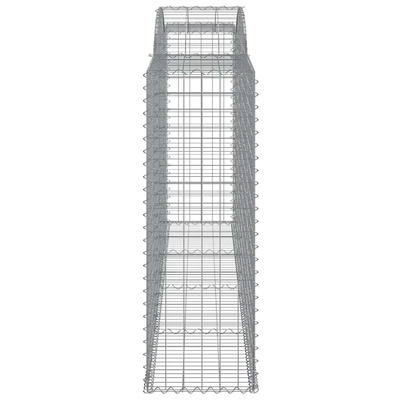 Kosze gabionowe, 2 szt, 300x50x140/160 cm, galwanizowane żelazo
