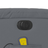 vidaXL Rozkładany fotel masujący, elektryczny, szary, sztuczna skóra