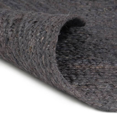 vidaXL Ręcznie wykonany dywan z juty, okrągły, 120 cm, ciemnoszary