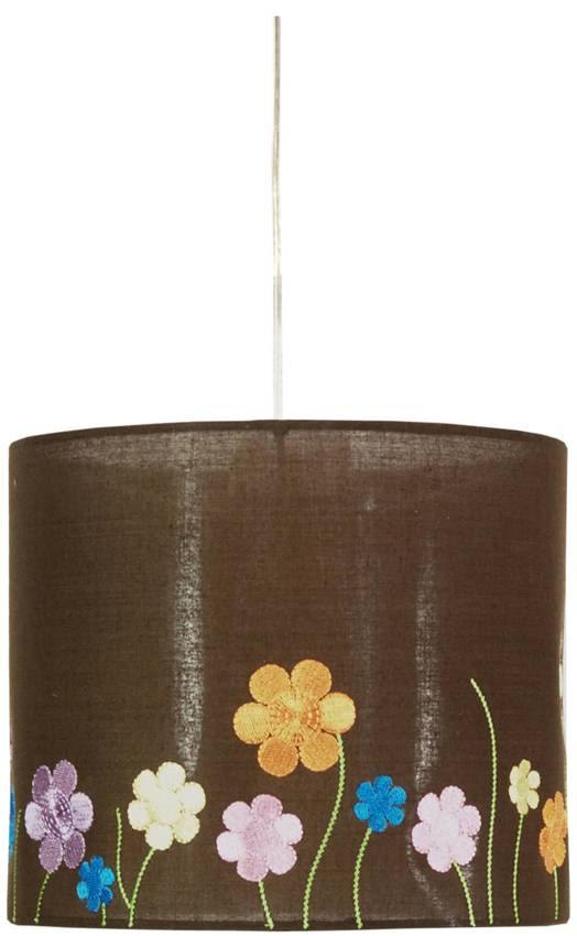 Lampa wisząca Garden z abażurem brązowa pojedyncza do sypialni E27