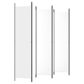 Parawan 6-panelowy, biały, 300x220 cm, tkanina