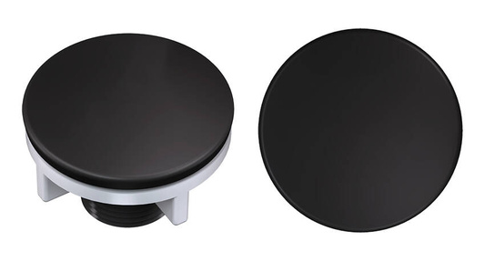 GO- SMART CZARNY zlewozmywak granitowy 1-k z/o (62x44x17,5) + bateria very black + syfon manualny z zaślepką very black
