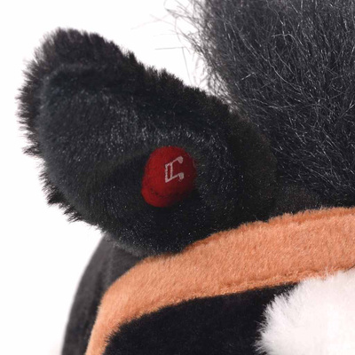 Pluszowy konik dziecięcy, stojący, czarny