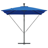 Parasol plażowy 249 x 249 x 250 cm Poliester i aluminium