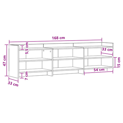 Szafka pod telewizor 168 x 33 x 47 cm Szary Sonoma