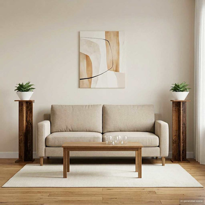 Stojak na rośliny 2 pcs Stare drewno 25 x 25,5 x 100,5 cm