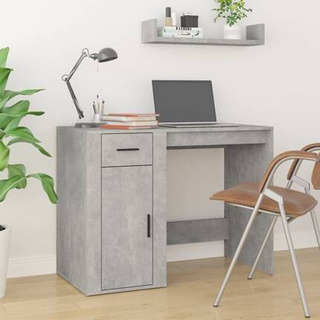 vidaXL Biurko, szarość betonu, 100x49x75 cm, materiał drewnopochodny