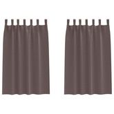 Firany blackout z kółkami 2 pcs Ciemny brąz 175 x 140 cm