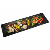 vidaXL Dywanik kuchenny, wzór w przyprawy, 45x150 cm, aksamit