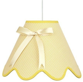 Lampa wisząca z abażurem Lola żółta do sypialni i pokoju dziecięcego