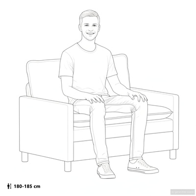 Sofa antracytowy 126 x 81 x 87,5 cm Poliester