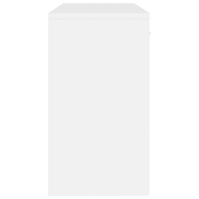 vidaXL Biurko z szufladą i szafką, białe z połyskiem, 100x40x73 cm