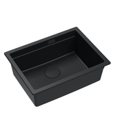 LOGAN 100 GraniteQ zlewozmywak pure carbon 59,5x45,1x21,5 cm 1-komorowy podwieszany z syfonem manualnym pure carbon