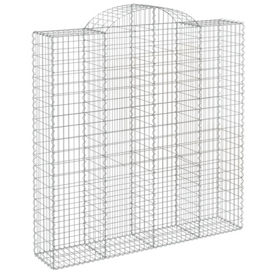 Kosze gabionowe, 10 szt, 200x50x200/220cm, galwanizowane żelazo