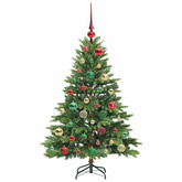 Sztuczna choinka z 150 diodami LED Zielony 120 cm PE i PVC