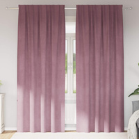 Zasłony zaciemniające 2 pcs Ciemny Róż 140 x 260 cm Aksamit