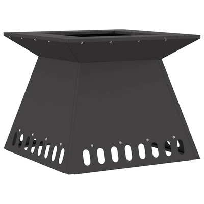 Kominek Czarny 48 x 48 x 40 cm Stal
