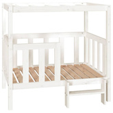 vidaXL Legowisko dla psa, białe, 105,5x83,5x100cm, lite drewno sosnowe