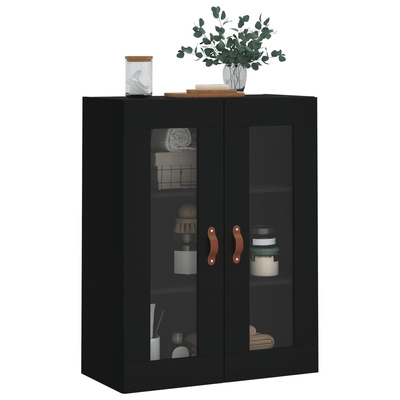vidaXL Szafka wisząca, czarna, 69,5x34x90 cm model standard
